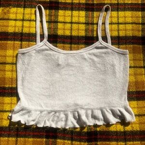 Versona Cream Colored Ribbed Tank Top